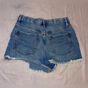light wash denim shorts